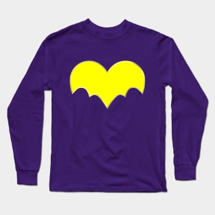 Bat Hero Heart Long Sleeve T-Shirt